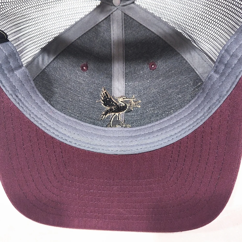 Liverpool FC Liver Bird Trucker Hat Burgundy Mesh Snapback Soccer Football Cap